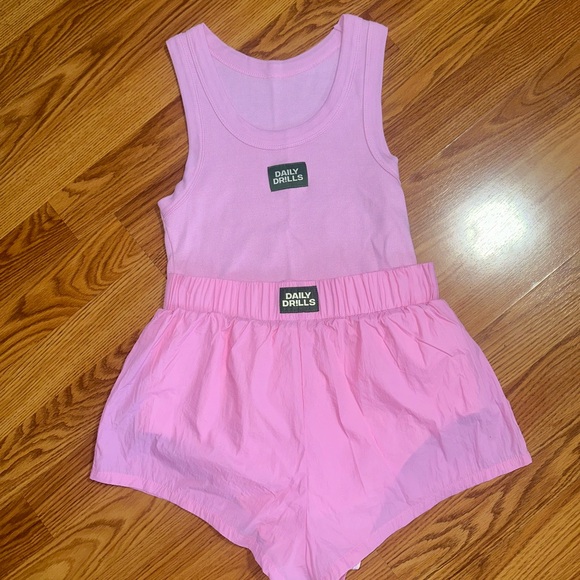 Daily Drills Pink Ribbed Tank Top - Picture 3 of 7